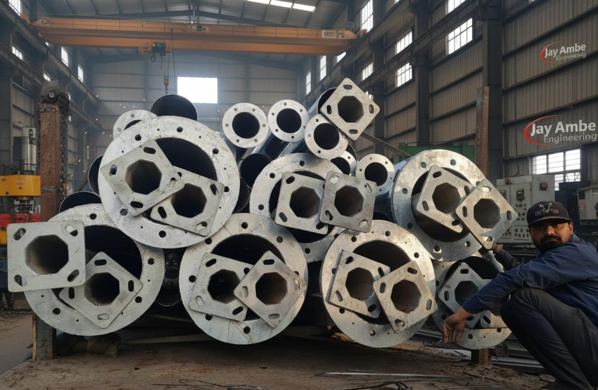 GI steel pole manufacturer Ahmedabad Gujarat India